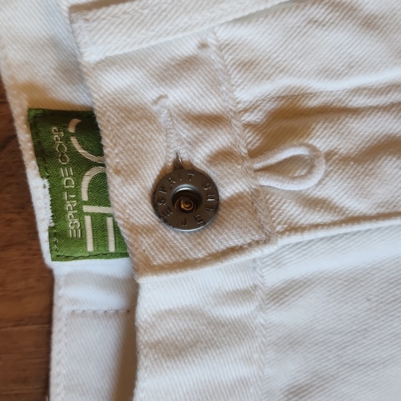 Esprit Vintage 80's White Denim Relaxed Jeans Tapered Leg Made in Hong Kong NWT - Picture 3 of 16